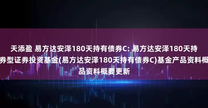 天添盈 易方达安泽180天持有债券C: 易方达安泽180天持有期债券型证券投资基金(易方达安泽180天持有债券C)基金产品资料概要更新